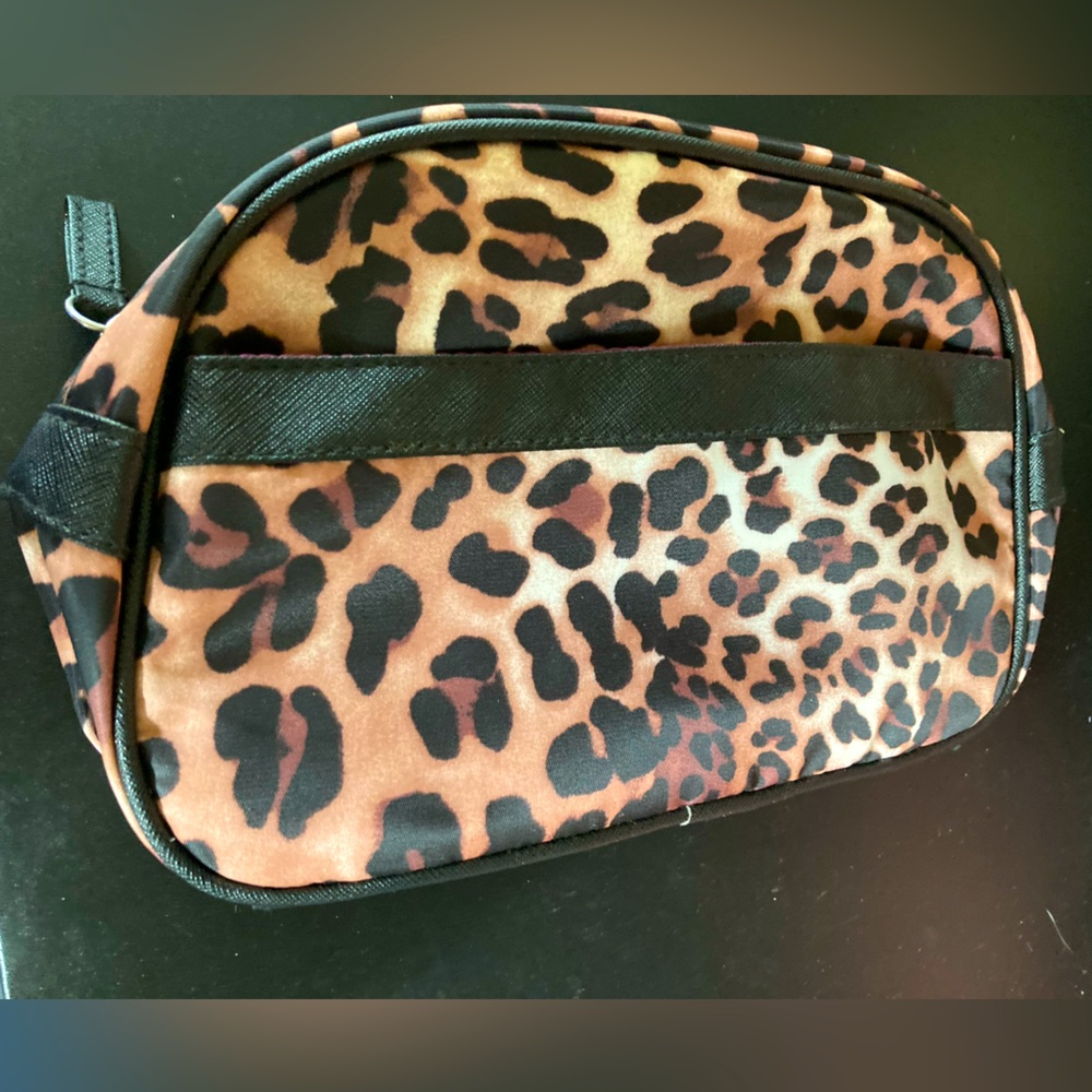 Modella Animal Print Clutch or Makeup Bag Zipper closure